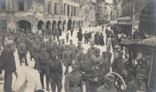 Funerali del Tenente Medico Maina Tomaso, prigioniero di guerra. 7 luglio 1918